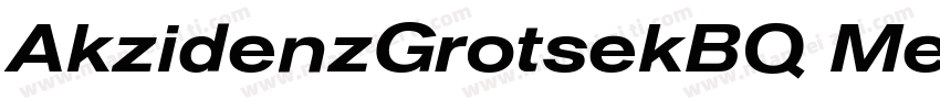 AkzidenzGrotsekBQ MedExt字体转换